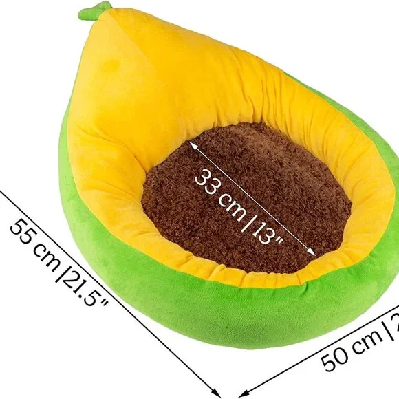 Hey Paws Avocado Dog Cat Bed With Soft Removable Pillow for Small Pets - Picture 4 of 7